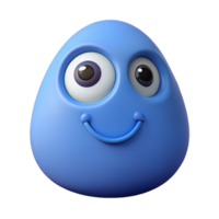 procurados costeiro circular blob personagem com uma solteiro olho. limpar \ limpo linhas, escalável, plano cor com escalável Projeto. habilmente tiro png