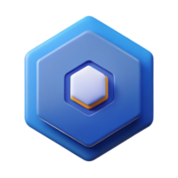 gorgeous sought-after Geometric logo of a hexagon with a dot in the center. Crisp edges, minimal design, flat color with Scalable Design. png