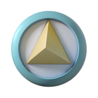 exquisite harmonious surreal A geometric circle with a triangle inside. Flat color, clean lines, with Scalable Design. artisan png