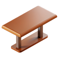 serene inspired Minimal isometric table, single-weight stroke, brown with Scalable Design. png