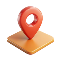 vibrant acclaimed Location pin on a simplified map. Crisp edges, flat color, with Scalable Design. png