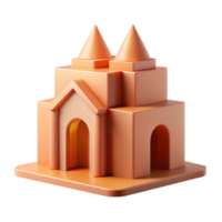 romantic stunning Flat color, abstract building shape, minimal design, with Scalable Design. artisan png