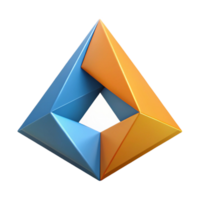fascinating dreamy classic Geometric logo featuring overlapping triangles. Crisp edges, flat color with Scalable Design. 8K png