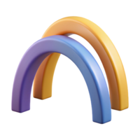 romantic picturesque Intersecting arcs, single-weight stroke, scalable. Flat color design with Scalable Design. museum quality png