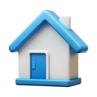 nostálgico imaculado mínimo casa ícone com limpar \ limpo linhas e plano cor. fresco arestas com escalável Projeto. profissional png