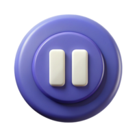 exemplary coastal Pause button icon for multimedia control. Crisp edges, flat color, symmetrical with Scalable Design. flawless png