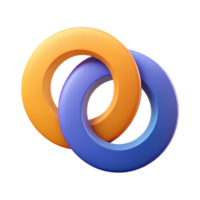coveted mid-century Overlapping circle design. Crisp edges, flat color, geometric with Scalable Design. handcrafted png