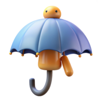 harmonioso dramático em forma de guarda-chuva personagem com uma lidar. escalável, limpar \ limpo linhas, mínimo Projeto com escalável Projeto. precisão png