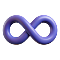 playful elegant Symmetrical infinity symbol. Single-weight stroke, flat color, with Scalable Design. original png
