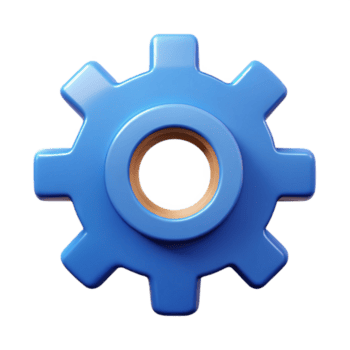 etéreo impressionante engrenagem pictograma. simétrico, limpar \ limpo linhas, plano cor. com escalável Projeto. estúdio qualidade png