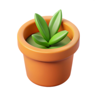energetic glorious Isometric plant pot, minimal design, flat color, crisp edges with Scalable Design. expertly shot png