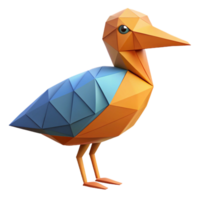 vibrant impressionist Geometric bird with triangular beak. Scalable, crisp edges, single-weight stroke with Scalable Design. sharp png