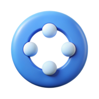 beautiful remarkable Circular character with three equally spaced dots. Clean lines, symmetrical, minimal design with Scalable Design. png