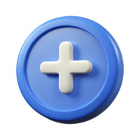 radiant dynamic vintage Circular button character with a plus sign. Flat color, clean lines, with Scalable Design. top-tier png