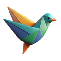 unforgettable minimalist Abstract bird with triangular wings. Flat color, geometric, single-weight stroke with Scalable Design. expertly shot png
