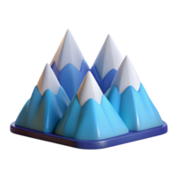 melancholic picturesque Minimal design of a mountain range with solid colors and clean lines with Scalable Design. studio quality png