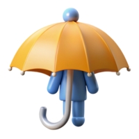 gorgeous dynamic modern Umbrella-shaped character with a handle. Scalable, clean lines, minimal design with Scalable Design. studio quality png
