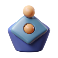 picturesque unforgettable Pentagon-shaped character with a single dot in the center. Geometric, flat color, with Scalable Design. png