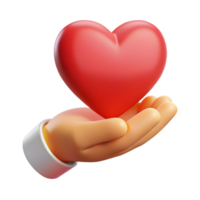 glorious timeless Silhouette of a hand holding a heart. Flat color, single-weight stroke with Scalable Design. png