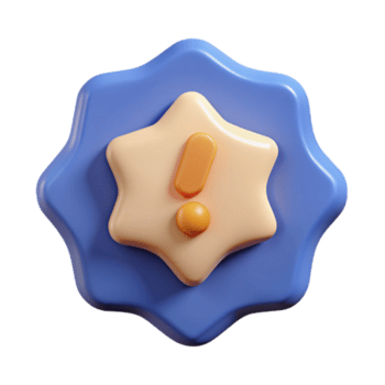 glorioso raro crachá em forma gostar uma discurso bolha com uma simples exclamação marca. mínimo projeto, com escalável Projeto. png