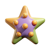 lindo nórdico uma estilizado Estrela personagem com arredondado pontos. simétrico, plano cor, com escalável Projeto. original png