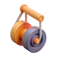 exquisite dreamy vintage Geometric rendering of a pulley system. Flat color, single-weight stroke with Scalable Design. high quality png