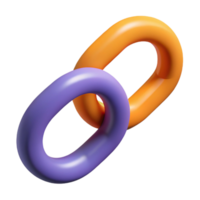 joyful breathtaking Chain of linked circles, single-weight stroke, minimal, flat color, with Scalable Design. high resolution png