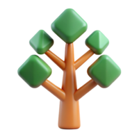 melancholic vibrant Symmetrical abstract tree shape, flat color, with Scalable Design. perfect clarity png