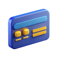intense picturesque Credit card icon. Rectangle, numbers. Scalable, flat color with Scalable Design. handcrafted png