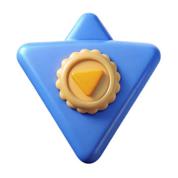 dramatisch unverwechselbar Dreieck Abzeichen mit ein zentral Kreis. skalierbar, knackig Kanten, minimal mit skalierbar Design. png