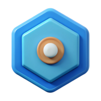 fascinating distinguished Hexagonal badge with a single dot. Flat color, symmetrical, minimal with Scalable Design. png
