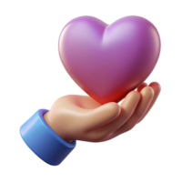 breathtaking geometric Silhouette of a hand holding a heart. Flat color, single-weight stroke with Scalable Design. authentic png