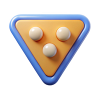 impressive exceptional Triangular badge with three small circles. Minimal design, flat color with Scalable Design. png