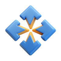dynamic dazzling Arrow shapes, pointing in different directions. Flat color, with Scalable Design. top-tier png