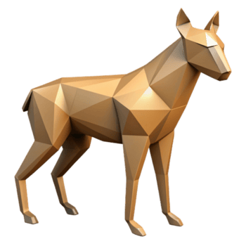 etéreo encantador geométrico animal silhueta, fresco arestas, peso único AVC. simétrico, com escalável Projeto. Alto resolução png