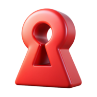captivating mysterious traditional Scalable abstract shape resembling a keyhole, flat red with Scalable Design. masterfully captured png
