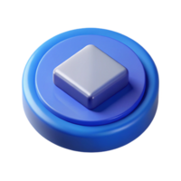 impressive sought-after Symmetrical isometric button, minimal, blue with Scalable Design. png