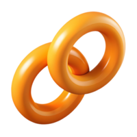 radiant unforgettable Interlocking circles forming a chain, clean lines, flat orange with Scalable Design. png