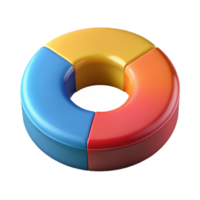 sumptuous remarkable Doughnut chart displaying data proportions. Symmetrical, geometric, flat color with Scalable Design. png