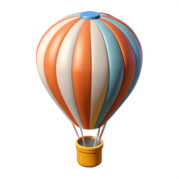 esplêndido calma retro isométrico quente ar balão. peso único AVC, fresco arestas com escalável Projeto. nível superior png