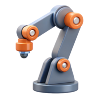 acclaimed industrial Flat color illustration of a robot arm. Clean lines, scalable, geometric with Scalable Design. masterfully captured png