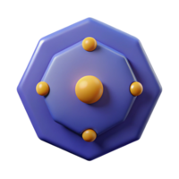 remarkable gothic Pentagon-shaped character with a single dot in the center. Geometric, flat color, with Scalable Design. elite png