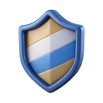 requintado etéreo tropical escudo crachá com três horizontal listras. mínimo, plano cor, fresco arestas com escalável Projeto. magistralmente capturado png