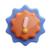 radiant standout Badge shaped like a speech bubble with a simple exclamation mark. Minimal design, with Scalable Design. png
