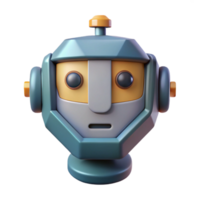 fascinating memorable Geometric robot head illustration. Flat color, minimal design with Scalable Design. png