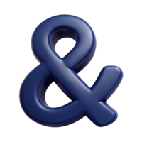 joyful pristine Scalable ampersand. Flat navy blue. Crisp edges with Scalable Design. handcrafted png