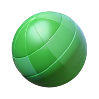 spectacular minimalist Isometric sphere, flat green color, minimal design, crisp edges with Scalable Design. high quality png