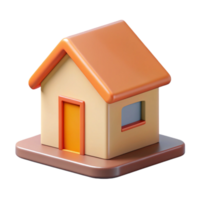 spectacular iconic A simple house with a square base and triangular roof. Single-weight stroke, flat color, with Scalable Design. png