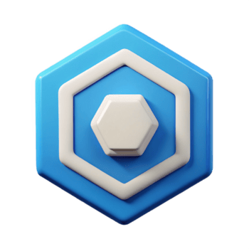 extraordinário inspirado octogonal crachá com uma central circular elemento. plano cor, fresco arestas com escalável Projeto. png