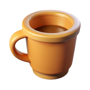 inigualável renascimento café copo com uma simples lidar. limpar \ limpo linhas, plano cor, fresco arestas com escalável Projeto. exclusivo png